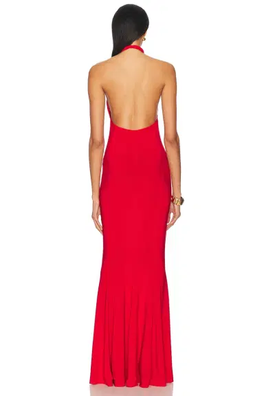 Norma Kamali Cross Halter Fishtail Gown | Thumbnail 4 Norma Kamali Cross Halter Fishtail Gown | Thumbnail 4