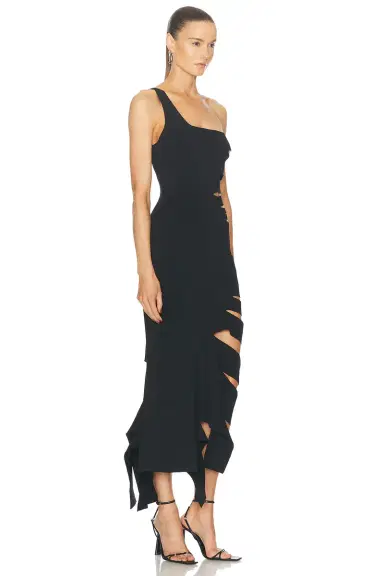 Mugler Cut Out Midi Dress | Thumbnail 2 Mugler Cut Out Midi Dress | Thumbnail 2