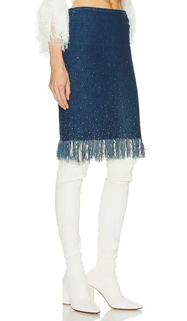 Fendi Denim Fringe Skirt | Thumbnail 2 Fendi Denim Fringe Skirt | Thumbnail 2