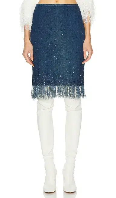 Fendi Denim Fringe Skirt | Thumbnail 1 Fendi Denim Fringe Skirt | Thumbnail 1