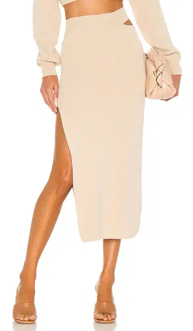 Michael Costello x REVOLVE Cut Out Knit Midi Skirt | Thumbnail 1 Michael Costello x REVOLVE Cut Out Knit Midi Skirt | Thumbnail 1