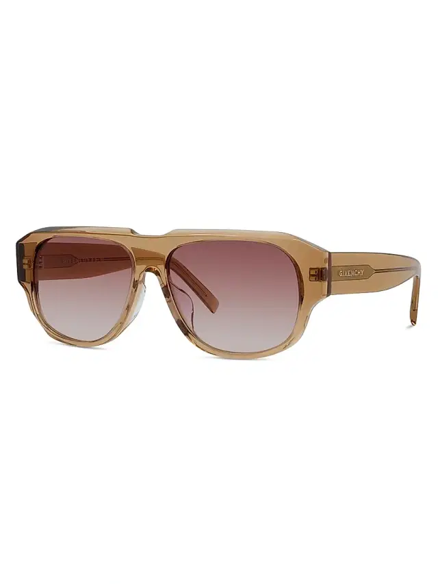 Women's Gv Day 55MM Rectangular Sunglasses - Shiny Light Brown Women's Gv Day 55MM Rectangular Sunglasses - Shiny Light Brown