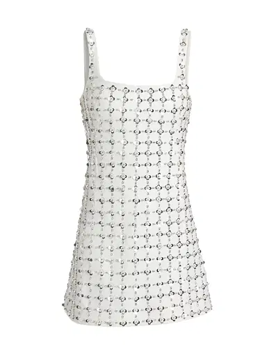 SIMKHAI Women's Ziva Sequined Minidress - White Multi | Thumbnail 1 SIMKHAI Women's Ziva Sequined Minidress - White Multi | Thumbnail 1