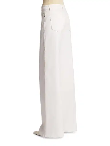 Khaite Women's Dane Wide-Leg Jeans - White | Thumbnail 4 Khaite Women's Dane Wide-Leg Jeans - White | Thumbnail 4