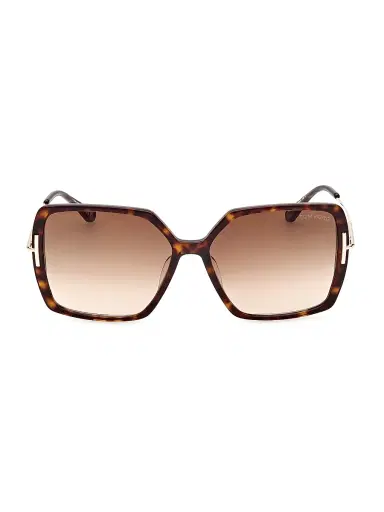 Tom Ford Women's Joanna 59MM Rectangular Sunglasses - Shiny Dark | Thumbnail 1 Tom Ford Women's Joanna 59MM Rectangular Sunglasses - Shiny Dark | Thumbnail 1