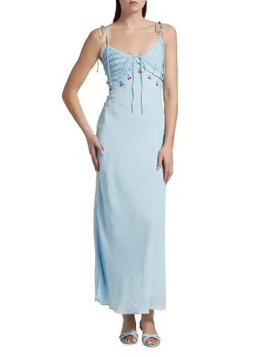 Damson Madder Women's Isabella Slip Midi-Dress | Thumbnail 2 Damson Madder Women's Isabella Slip Midi-Dress | Thumbnail 2