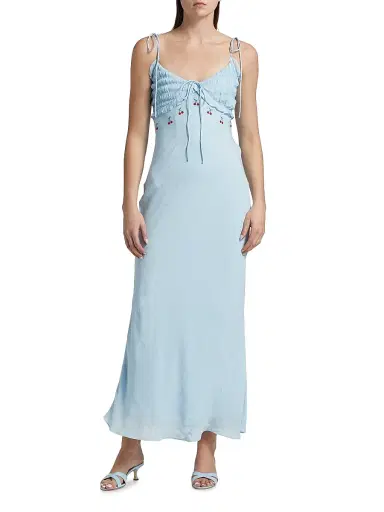 Damson Madder Women's Isabella Slip Midi-Dress | Thumbnail 3 Damson Madder Women's Isabella Slip Midi-Dress | Thumbnail 3