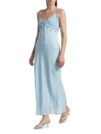 Damson Madder Women's Isabella Slip Midi-Dress | Thumbnail 4 Damson Madder Women's Isabella Slip Midi-Dress | Thumbnail 4