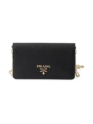 Prada Women's Saffiano Mini Shoulder Bag - Black | Thumbnail 1 Prada Women's Saffiano Mini Shoulder Bag - Black | Thumbnail 1