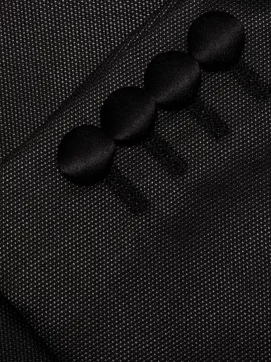 Emporio Armani Men's Shiny Wool-Silk Tuxedo - Charcoal | Thumbnail 7 Emporio Armani Men's Shiny Wool-Silk Tuxedo - Charcoal | Thumbnail 7