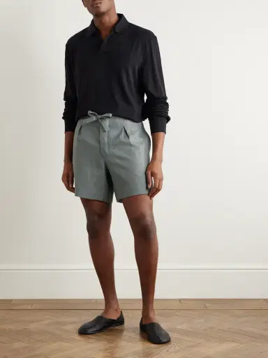 Stòffa Straight-Leg Linen Drawstring Shorts - Men | Thumbnail 2 Stòffa Straight-Leg Linen Drawstring Shorts - Men | Thumbnail 2