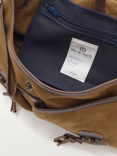 Bleu de Chauffe Fisherman's Musette Leather-Trimmed Suede Messenger Bag - Men | Thumbnail 5 Bleu de Chauffe Fisherman's Musette Leather-Trimmed Suede Messenger Bag - Men | Thumbnail 5