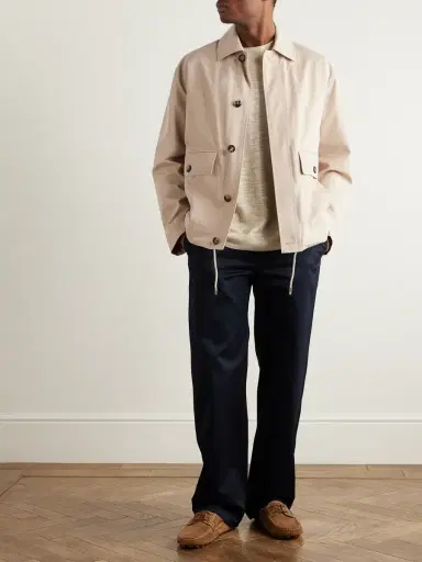 Loro Piana Rudolf Rain System® Cotton-Blend Gabardine Blouson Jacket - Men | Thumbnail 2 Loro Piana Rudolf Rain System® Cotton-Blend Gabardine Blouson Jacket - Men | Thumbnail 2