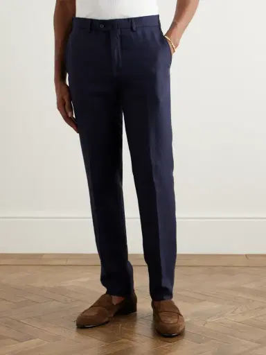 Loro Piana Carlo Straight-Leg Linen Suit Trousers - Men | Thumbnail 3 Loro Piana Carlo Straight-Leg Linen Suit Trousers - Men | Thumbnail 3