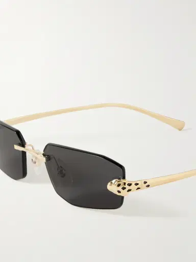 Cartier Eyewear Panthère de Cartier Rimless Rectangle-Frame Gold-Tone Sunglasses - Men | Thumbnail 3 Cartier Eyewear Panthère de Cartier Rimless Rectangle-Frame Gold-Tone Sunglasses - Men | Thumbnail 3