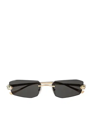 Cartier Eyewear Panthère de Cartier Rimless Rectangle-Frame Gold-Tone Sunglasses - Men | Thumbnail 1 Cartier Eyewear Panthère de Cartier Rimless Rectangle-Frame Gold-Tone Sunglasses - Men | Thumbnail 1