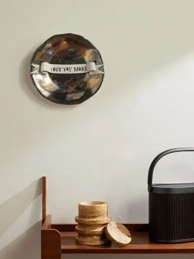 L'Objet Ruan Hoffmann Love You More Painted Earthenware Plate - Men | Thumbnail 2 L'Objet Ruan Hoffmann Love You More Painted Earthenware Plate - Men | Thumbnail 2