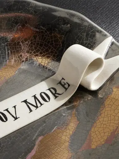 L'Objet Ruan Hoffmann Love You More Painted Earthenware Plate - Men | Thumbnail 4 L'Objet Ruan Hoffmann Love You More Painted Earthenware Plate - Men | Thumbnail 4