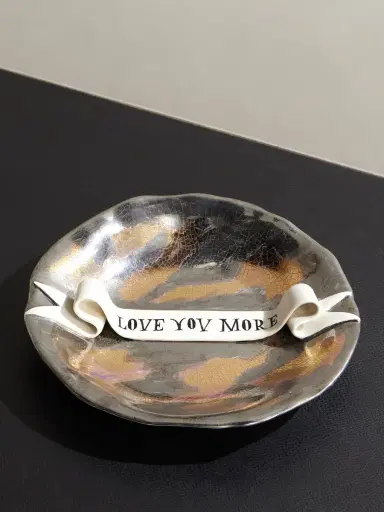 L'Objet Ruan Hoffmann Love You More Painted Earthenware Plate - Men | Thumbnail 1 L'Objet Ruan Hoffmann Love You More Painted Earthenware Plate - Men | Thumbnail 1