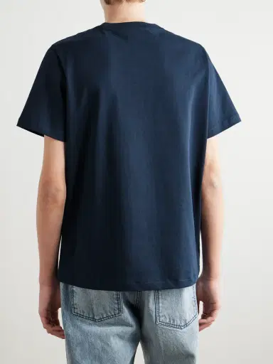 A.P.C. Logo-Embroidered Cotton-Jersey T-Shirt - Men | Thumbnail 4 A.P.C. Logo-Embroidered Cotton-Jersey T-Shirt - Men | Thumbnail 4
