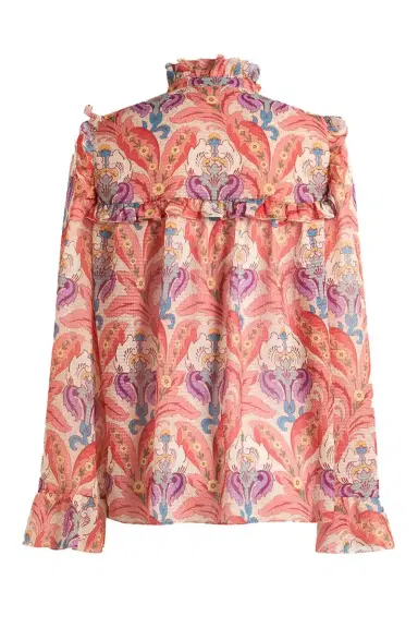 Etro Long Sleeve Ruffle Blouse | Thumbnail 5 Etro Long Sleeve Ruffle Blouse | Thumbnail 5