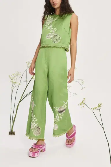 ALÉMAIS Luisa Embroidered Pant | Thumbnail 3 ALÉMAIS Luisa Embroidered Pant | Thumbnail 3