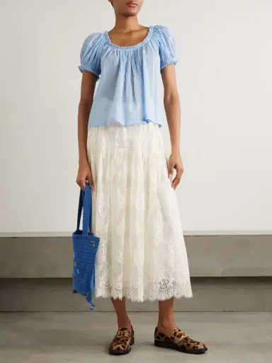 DÔEN Sebastiane Tiered Lace Midi Skirt | Thumbnail 2 DÔEN Sebastiane Tiered Lace Midi Skirt | Thumbnail 2