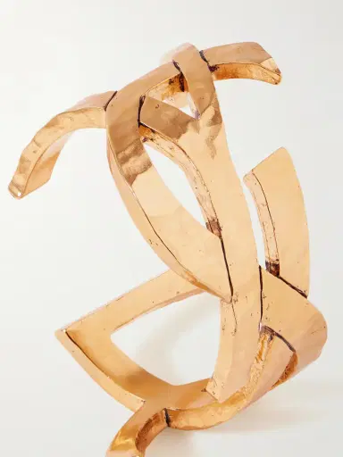 Saint Laurent Cassandre Hammered Gold-tone Cuff | Thumbnail 4 Saint Laurent Cassandre Hammered Gold-tone Cuff | Thumbnail 4