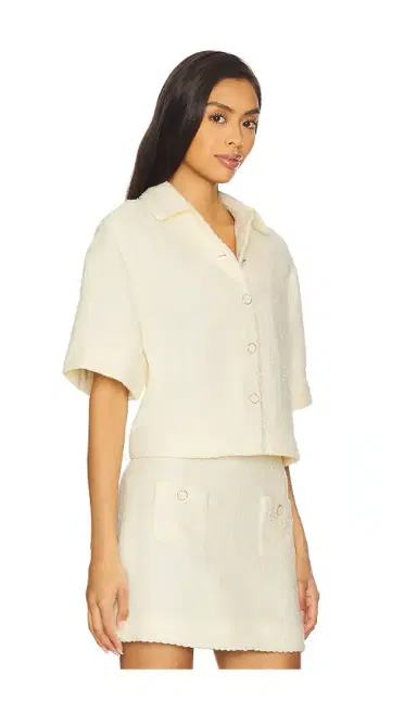 SIMKHAI Khloe Short Sleeve Button Down Top | Thumbnail 2 SIMKHAI Khloe Short Sleeve Button Down Top | Thumbnail 2