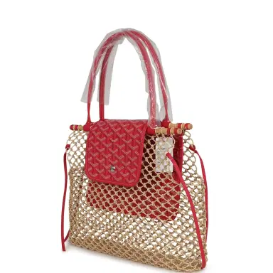 goyard Goyard Goyardine Canvas Fuchsia Aligre Bag Raffia Net Palladium Hardware | Thumbnail 5 goyard Goyard Goyardine Canvas Fuchsia Aligre Bag Raffia Net Palladium Hardware | Thumbnail 5