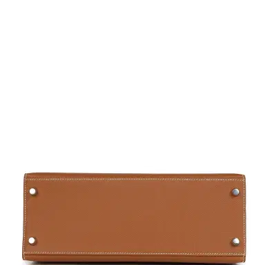 HERMÈS Hermes Kelly Sellier 28 Gold Epsom Palladium Hardware | Thumbnail 6 HERMÈS Hermes Kelly Sellier 28 Gold Epsom Palladium Hardware | Thumbnail 6