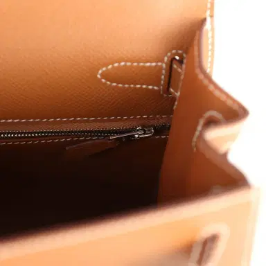 HERMÈS Hermes Kelly Sellier 28 Gold Epsom Palladium Hardware | Thumbnail 9 HERMÈS Hermes Kelly Sellier 28 Gold Epsom Palladium Hardware | Thumbnail 9