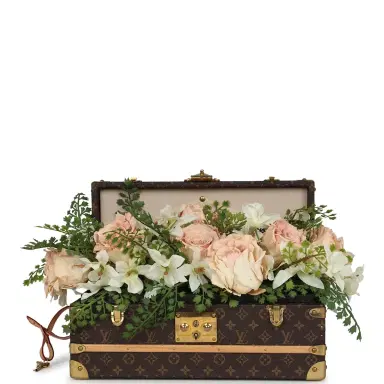 Louis Vuitton Pre-owned Louis Vuitton Malle Fleurs Trunk Brown Monogram Brass Hardware | Thumbnail 1 Louis Vuitton Pre-owned Louis Vuitton Malle Fleurs Trunk Brown Monogram Brass Hardware | Thumbnail 1