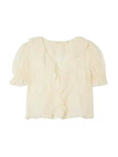 DÔEN Henri Ruffled Pintucked Lace Blouse | Thumbnail 1 DÔEN Henri Ruffled Pintucked Lace Blouse | Thumbnail 1
