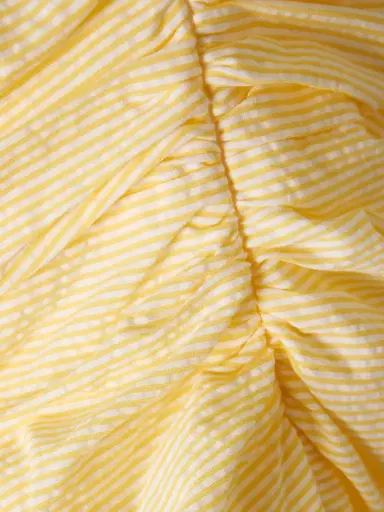BERNADETTE Vera Strapless Ruched Striped Cotton-seersucker Maxi Dress | Thumbnail 4 BERNADETTE Vera Strapless Ruched Striped Cotton-seersucker Maxi Dress | Thumbnail 4