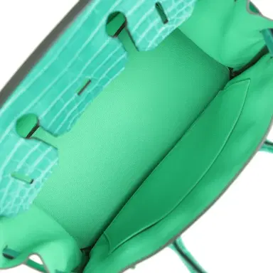 HERMÈS Hermes Birkin 30 Vert Comics Togo and Vert Jade Niloticus Crocodile Touch Palladium Hardware | Thumbnail 8 HERMÈS Hermes Birkin 30 Vert Comics Togo and Vert Jade Niloticus Crocodile Touch Palladium Hardware | Thumbnail 8