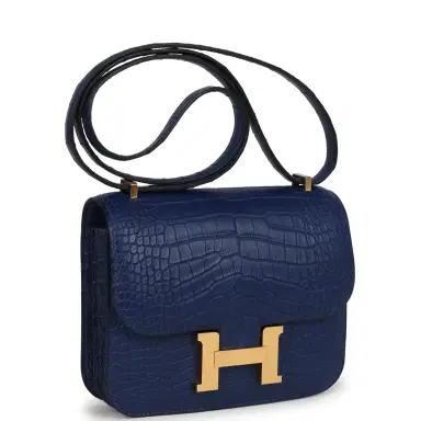 HERMÈS Hermes Constance 18 Bleu Saphir Matte Alligator Gold Hardware | Thumbnail 2 HERMÈS Hermes Constance 18 Bleu Saphir Matte Alligator Gold Hardware | Thumbnail 2