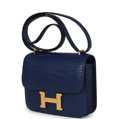 HERMÈS Hermes Constance 18 Bleu Saphir Matte Alligator Gold Hardware | Thumbnail 5 HERMÈS Hermes Constance 18 Bleu Saphir Matte Alligator Gold Hardware | Thumbnail 5