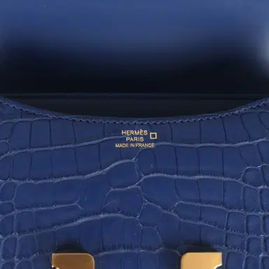 HERMÈS Hermes Constance 18 Bleu Saphir Matte Alligator Gold Hardware | Thumbnail 8 HERMÈS Hermes Constance 18 Bleu Saphir Matte Alligator Gold Hardware | Thumbnail 8