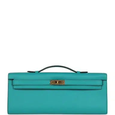 HERMÈS Hermes Kelly Cut Vert Verone Swift Gold Hardware | Thumbnail 1 HERMÈS Hermes Kelly Cut Vert Verone Swift Gold Hardware | Thumbnail 1