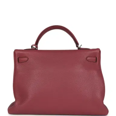 HERMÈS Pre-owned Hermes Retourne Kelly 35 Bois De Rose Clemence Palladium Hardware | Thumbnail 4 HERMÈS Pre-owned Hermes Retourne Kelly 35 Bois De Rose Clemence Palladium Hardware | Thumbnail 4