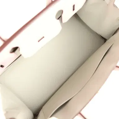 HERMÈS Pre-owned Hermes Special Order (HSS) Birkin 30 Rose Sakura and Gris Perle Chevre Brushed Gold Hardware | Thumbnail 8 HERMÈS Pre-owned Hermes Special Order (HSS) Birkin 30 Rose Sakura and Gris Perle Chevre Brushed Gold Hardware | Thumbnail 8