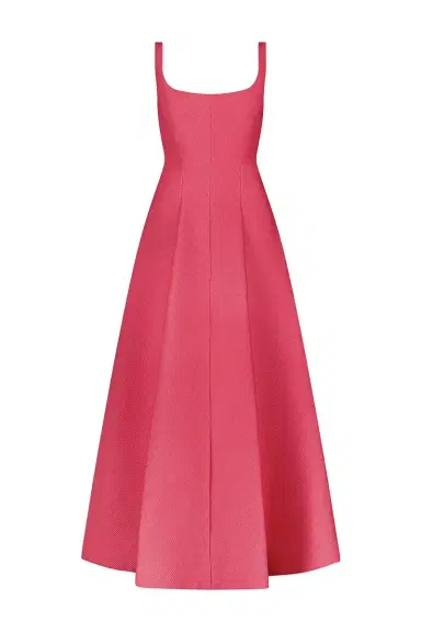 Lela Rose Seam Detail Scoop Neck Midi Dress | Thumbnail 1 Lela Rose Seam Detail Scoop Neck Midi Dress | Thumbnail 1