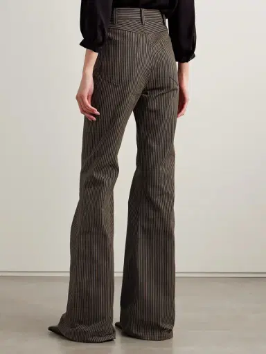 Nili Lotan Roe Striped Cotton-twill Flared Pants | Thumbnail 4 Nili Lotan Roe Striped Cotton-twill Flared Pants | Thumbnail 4