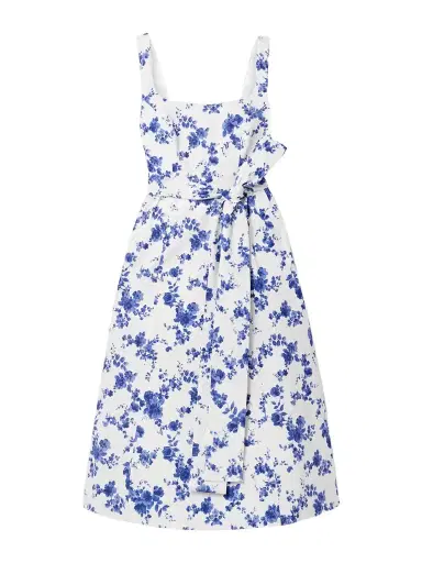 Carolina Herrera Belted Floral-print Faille Midi Dress | Thumbnail 1 Carolina Herrera Belted Floral-print Faille Midi Dress | Thumbnail 1