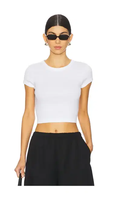 ENZA COSTA Supima Baby Cropped Tee | Thumbnail 1 ENZA COSTA Supima Baby Cropped Tee | Thumbnail 1