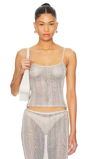 GUIZIO Slinky Rib Knit Tank | Thumbnail 1 GUIZIO Slinky Rib Knit Tank | Thumbnail 1