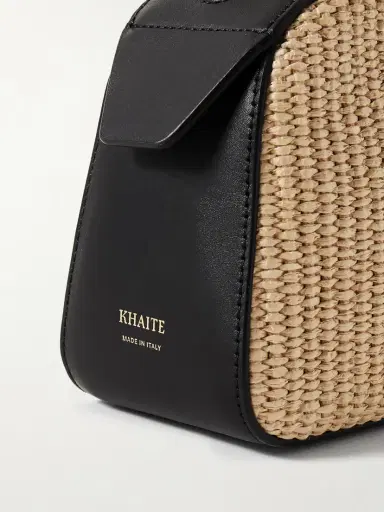 Khaite Simona Leather-trimmed Raffia Shoulder Bag | Thumbnail 4 Khaite Simona Leather-trimmed Raffia Shoulder Bag | Thumbnail 4