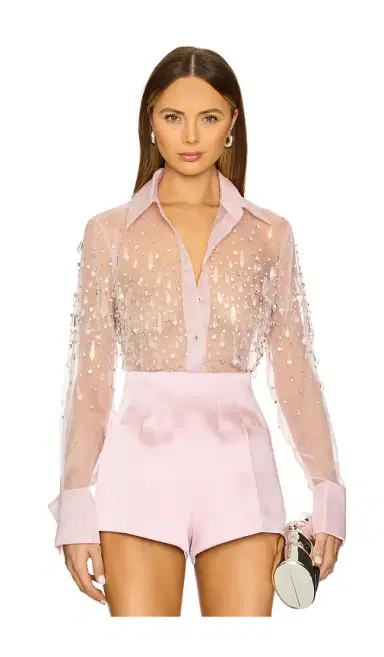 Retrofête Aubriella Embellished Shirt | Thumbnail 1 Retrofête Aubriella Embellished Shirt | Thumbnail 1