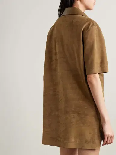 Gucci Horsebit-detailed Leather-trimmed Suede Mini Dress | Thumbnail 3 Gucci Horsebit-detailed Leather-trimmed Suede Mini Dress | Thumbnail 3